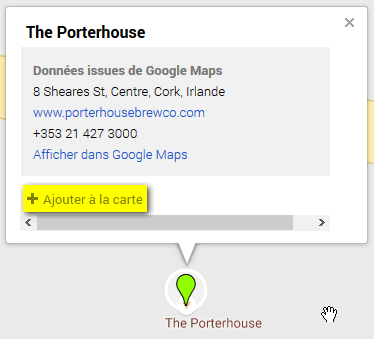 Ajouter la nouvelle adresse à la carte